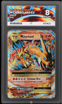 M Charizard EX (HOLO) : 13/108 Evolutions - ACE GRADING Graded Card – 8 NM-MT