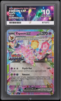 Espeon EX (HOLO) : 034/131 SCARLET AND VIOLET - PRISMATIC EVOLUTIONS - CERTIFIED GUARANTY COMPANY Graded Card - 10 GEM MINT