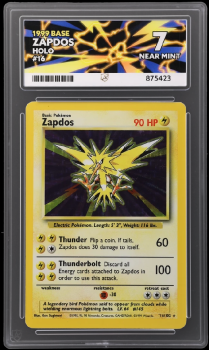 Zapdos (HOLO) : 16/102 BASE SET - ACE GRADING Graded Card – 7 NEAR MINT
