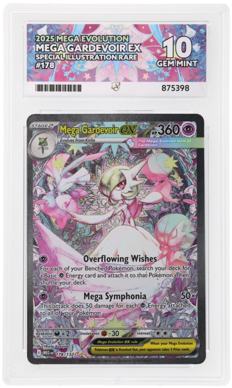 Mega Gardevoir EX (SPECIAL ILLUSTRATION RARE) : 178/132 MEGA EVOLUTION - ACE GRADING Graded Card - 10 GEM Mega Gardevoir EX (SPECIAL ILLUSTRATION RARE) : 178/132 MEGA EVOLUTION - ACE GRADING Graded Card - 10 GEM