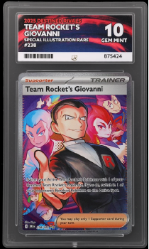 Team Rockets Giovanni (SPECIAL ILLUSTRATION RARE) : 238/182 MEGA EVOLUTION - ACE GRADING Graded Card - 10 GEM MINT