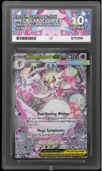 Mega Gardevoir EX (SPECIAL ILLUSTRATION RARE) : 178/132 MEGA EVOLUTION - ACE GRADING Graded Card - 10 GEM MINT