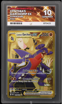 Cynthias Garchomp EX (HYPER RARE) : 241/182 DESTINED RIVALS - ACE GRADING Graded Card Graded Card - 10 GEM MINT