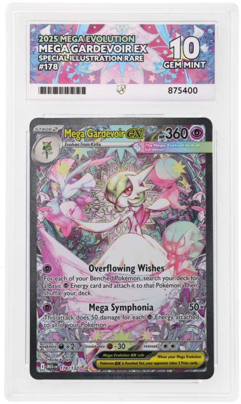 Mega Gardevoir EX (SPECIAL ILLUSTRATION RARE) : 178/132 MEGA EVOLUTION -  ACE GRADING Graded Card - 10 GEM