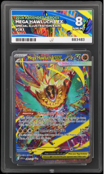 Mega Hawlucha EX (SPECIAL ILLUSTRATION RARE) : 288/217 MEGA EVOLUTION ASCENDED HEROES - ACE GRADING Graded Card – 8 NM-MT