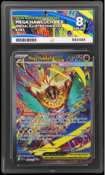 Mega Hawlucha EX (SPECIAL ILLUSTRATION RARE) : 288/217 MEGA EVOLUTION ASCENDED HEROES - ACE GRADING Graded Card – 8 NM-MT