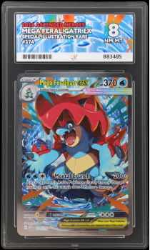 Mega Feraligatr EX (SPECIAL ILLUSTRATION RARE) : 288/217 MEGA EVOLUTION ASCENDED HEROES - ACE GRADING Graded Card – 8 NM-MT
