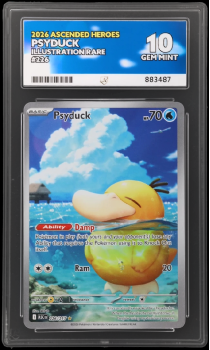 Psyduck (ILLUSTRATION RARE) : 226/217 MEGA EVOLUTION ASCENDED HEROES - ACE GRADING Graded Card – 10 GEM MINT