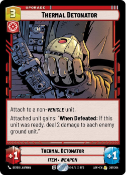Thermal Detonator single card from Star Wars Unlimited