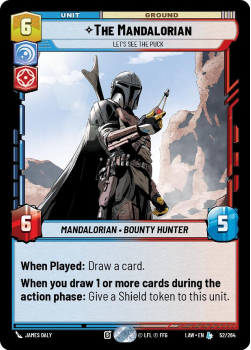 The Mandalorian - Let's See the Puck single card from Star Wars Unlimited