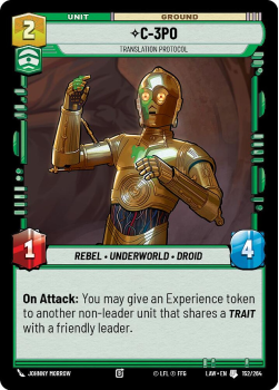 C-3P0 - Translation Protocol single card from Star Wars Unlimited