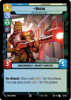 Bossk - Join Our Merry Band single card from Star Wars Unlimited