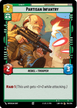Partisan Infantry single card from Star Wars Unlimited