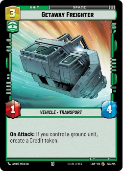 Getaway Freighter single card from Star Wars Unlimited