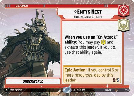 Enfy Nest - Until We Can Go No Higher (HYPERSPACE) single card from Star Wars Unlimited