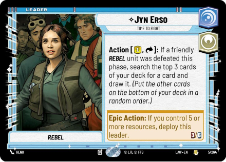 Jyn Erso - Time to Fight single card from Star Wars Unlimited