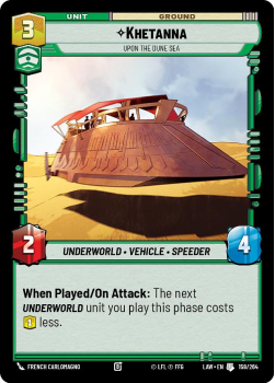 Khetanna - Upon the Dune Sea single card from Star Wars Unlimited