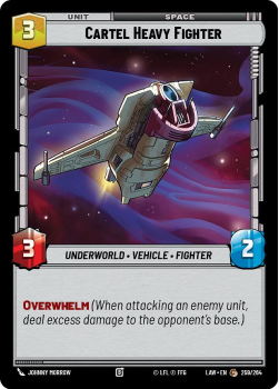 Cartel Heavy Fighter single card from Star Wars Unlimited