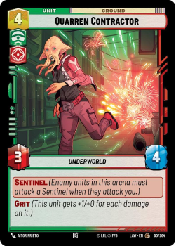 Quarren Contractor single card from Star Wars Unlimited