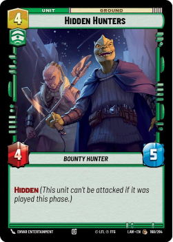 Hidden Hunters single card from Star Wars Unlimited