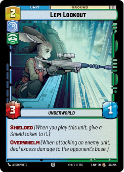 Lepi Lookout single card from Star Wars Unlimited