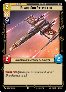 Black Sun Patroller single card from Star Wars Unlimited
