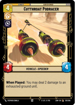 Cutthroat Podracer single card from Star Wars Unlimited