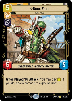 Boba Fett - For a Price single card from Star Wars Unlimited