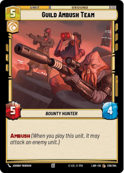 Guild Ambush Team single card from Star Wars Unlimited