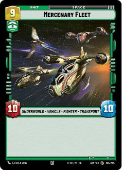 Mercenary Fleet single card from Star Wars Unlimited