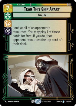 Tear This Ship Apart single card from Star Wars Unlimited