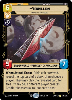 Vermillion - Qi'ra's Auction House single card from Star Wars Unlimited