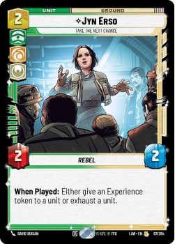 Jyn Erso - Take the Next Chance single card from Star Wars Unlimited