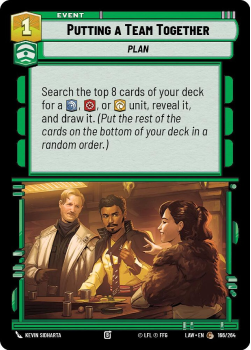Putting a Team Together single card from Star Wars Unlimited