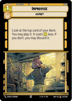 Improvise single card from Star Wars Unlimited