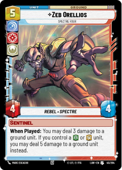 Zeb Orellios - Spectre Four single card from Star Wars Unlimited