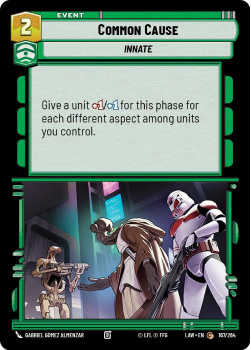 Common Cause single card from Star Wars Unlimited