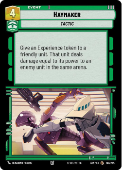 Haymaker single card from Star Wars Unlimited