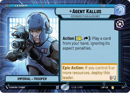 Agent Kallus - Reconsider Your Allegiance (HYPERSPACE) single card from Star Wars Unlimited