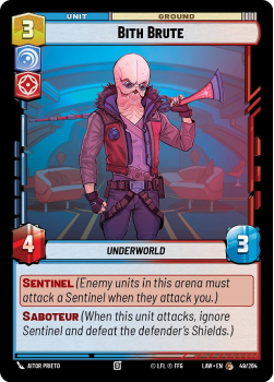 Bith Brute single card from Star Wars Unlimited