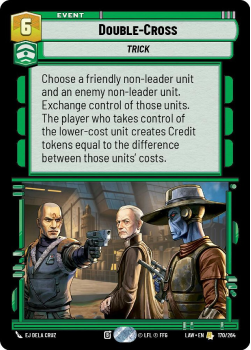 Double-Cross single card from Star Wars Unlimited