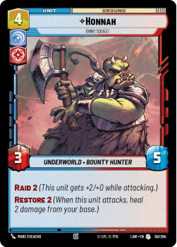 Honnah - Oink! Squee! single card from Star Wars Unlimited
