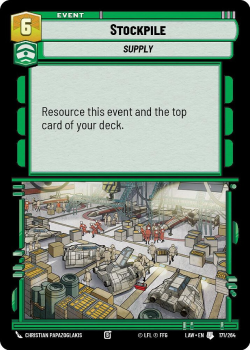 Stockpile single card from Star Wars Unlimited