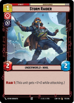 Storm Raider single card from Star Wars Unlimited