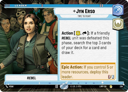 Jyn Erso - Time to Fight (HYPERSPACE) single card from Star Wars Unlimited