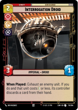 Interrogation Droid single card from Star Wars Unlimited
