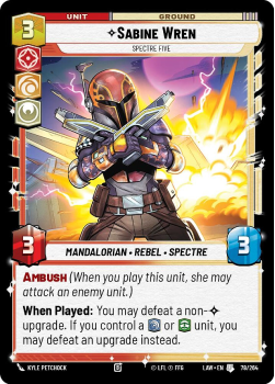 Sabine Wren - Spectre Five single card from Star Wars Unlimited