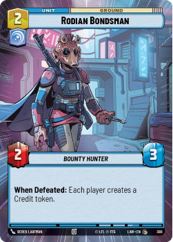 Rodian Bondsman (HYPERSPACE) single card from Star Wars Unlimited