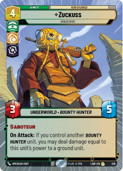 Zuckuss - Dangerous (HYPERSPACE) single card from Star Wars Unlimited
