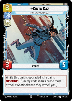Cinta Kaz - Stone Cold and Fearless single card from Star Wars Unlimited